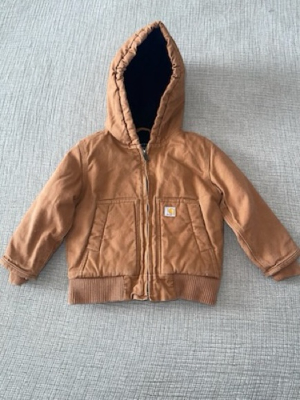 Carhartt Kids Tan Hooded Puffer Jacket